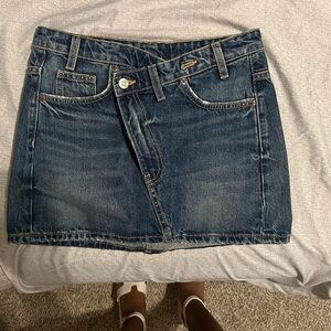 Zara Blue Denim Mini Skirt